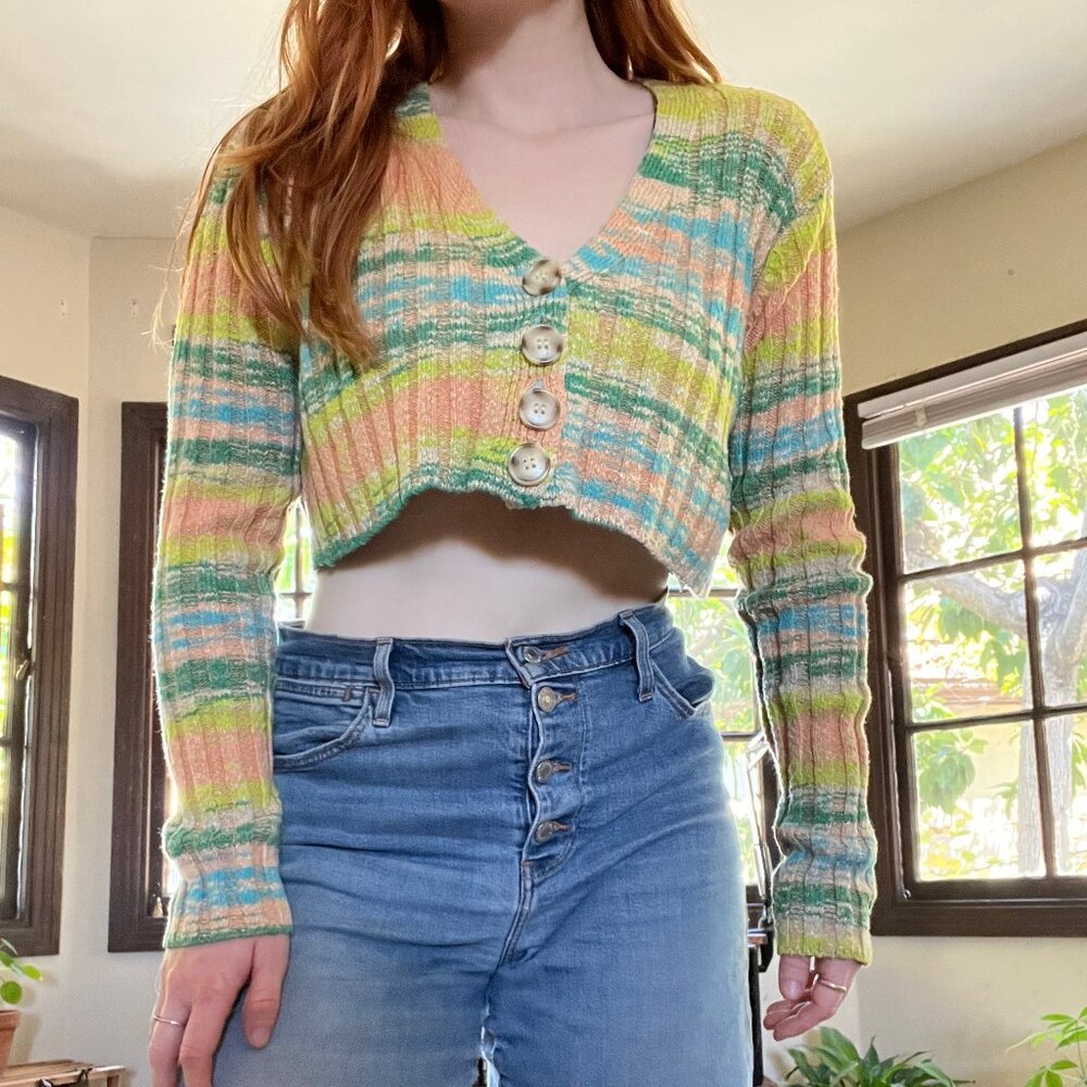 Uo Dori Space-dye Knit Urban Outfitters Medium Sweater Spring Colors
